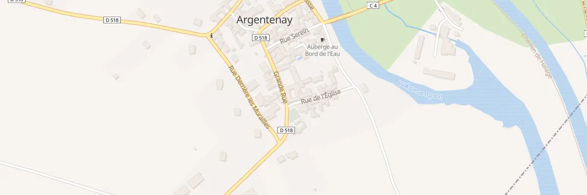 Plan du 8 Gr Grande Rue à Argentenay