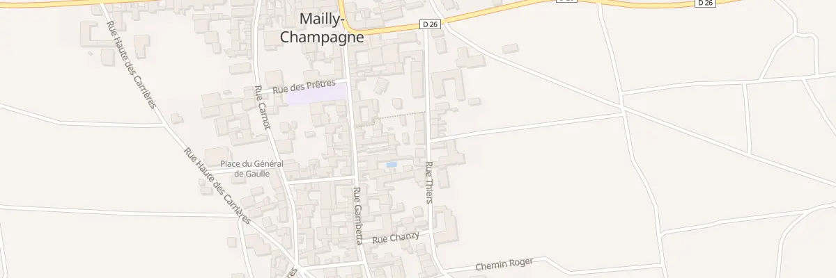 Plan du 16 Rue Thiers à Mailly-Champagne