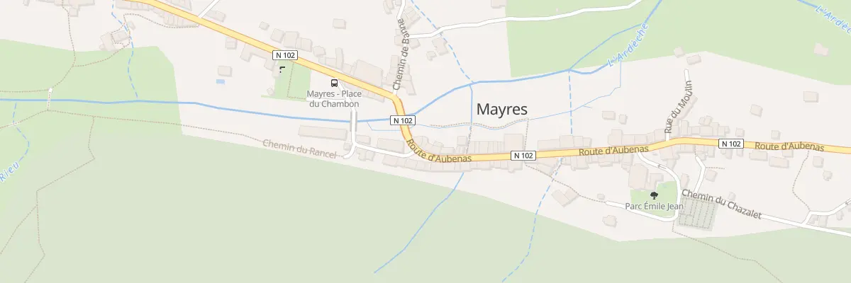 Plan du 65 Rte d’Aubenas à Mayres