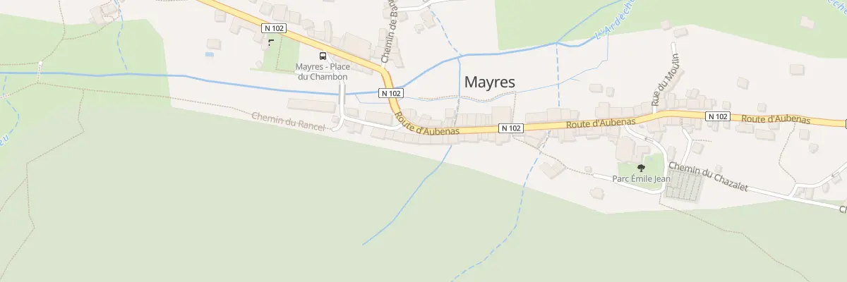 Plan du 90 Rte d’Aubenas à Mayres