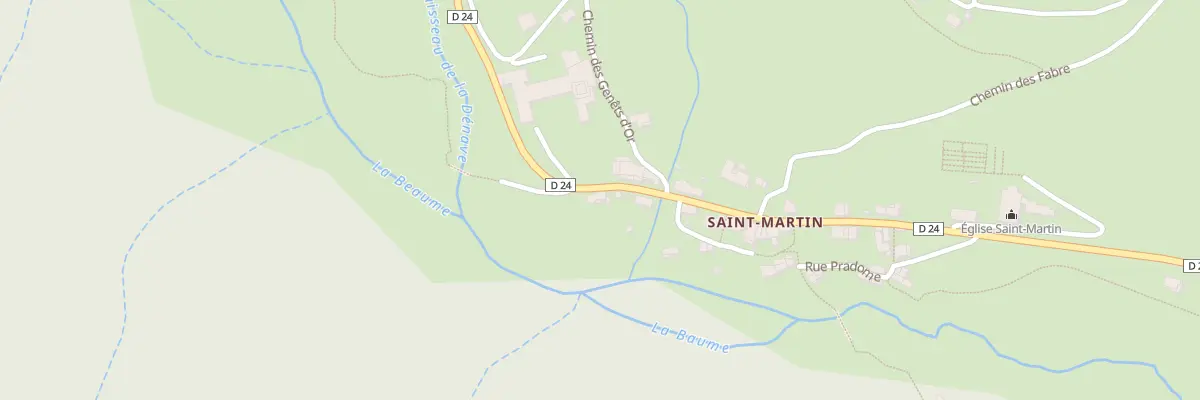 Plan du 5120 Saint Martin à Valgorge