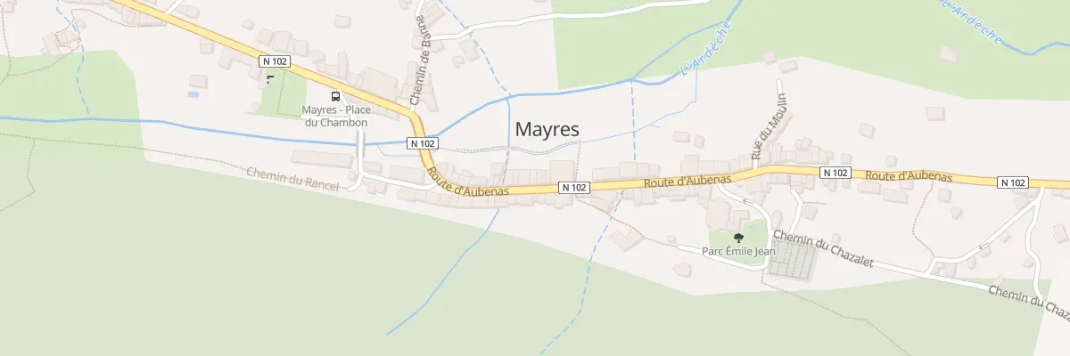 Plan du 161 Rte d’Aubenas à Mayres
