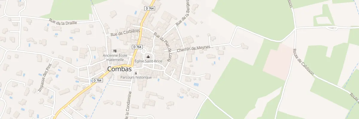 Plan du 2 Che de Meynes à Combas