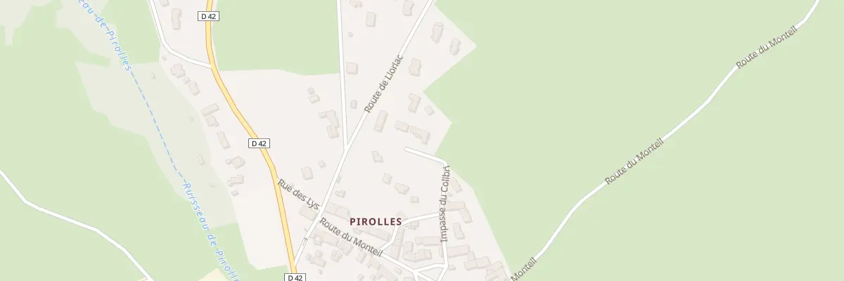 Plan du 5002 Pirolles à Beauzac