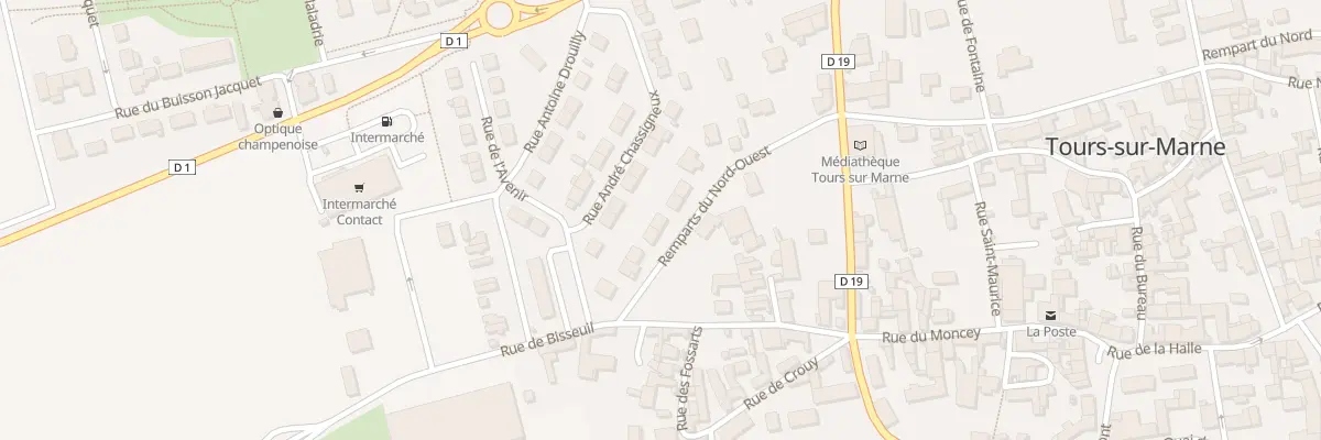 Plan du 9 Rem du Nord Ouest à Tours-sur-Marne