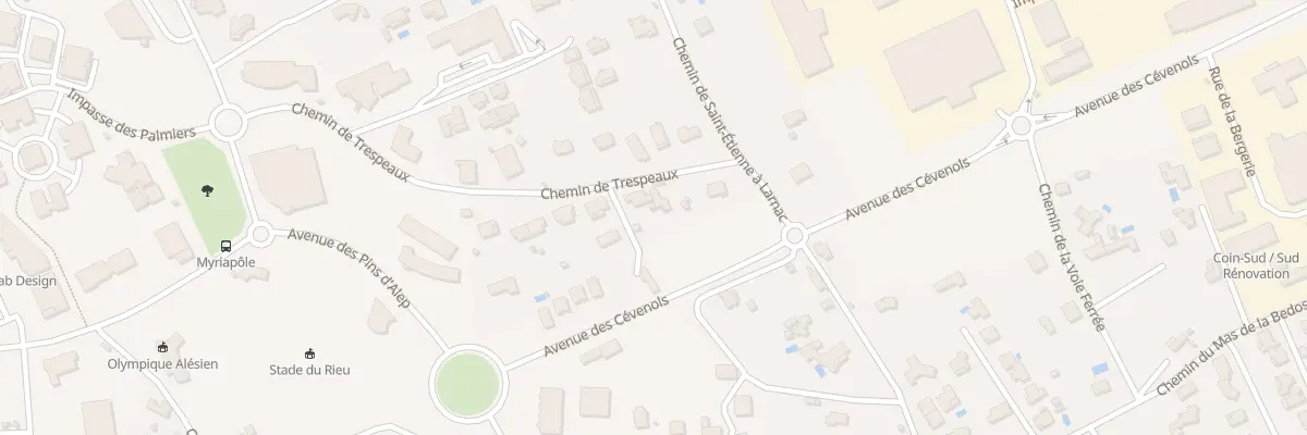 Plan du 2180B Che de Trespeaux à Alès