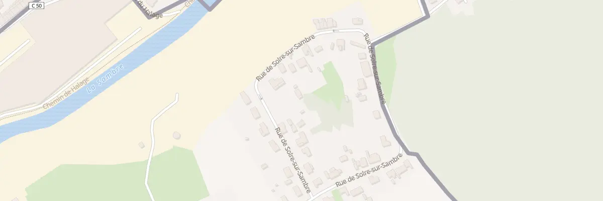 Plan du 1190 Rue de Solre sur Sambre à Jeumont