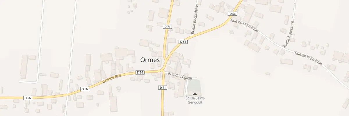 Plan du 2 Rue de la Glayere à Ormes