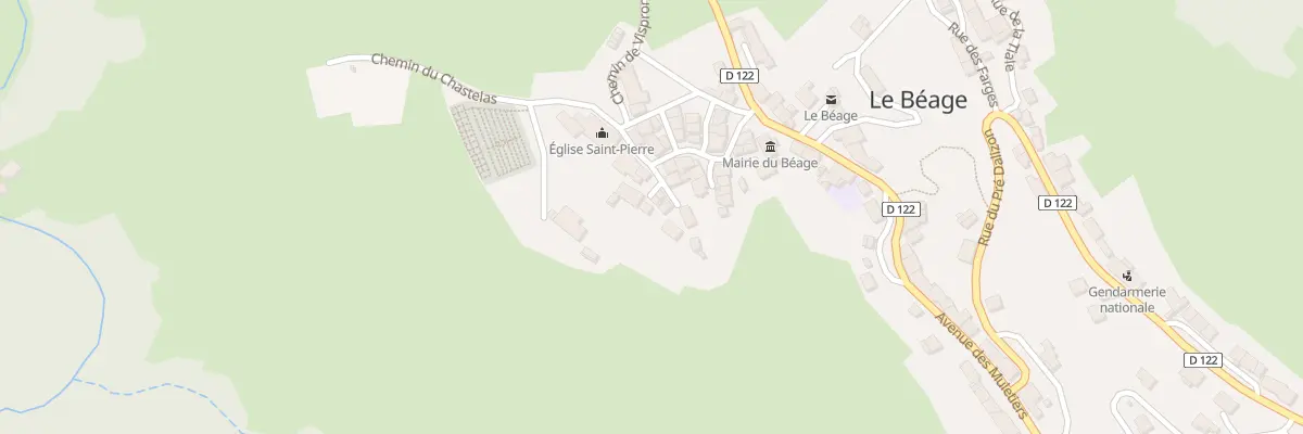 Plan du 5010 Le Village au Béage