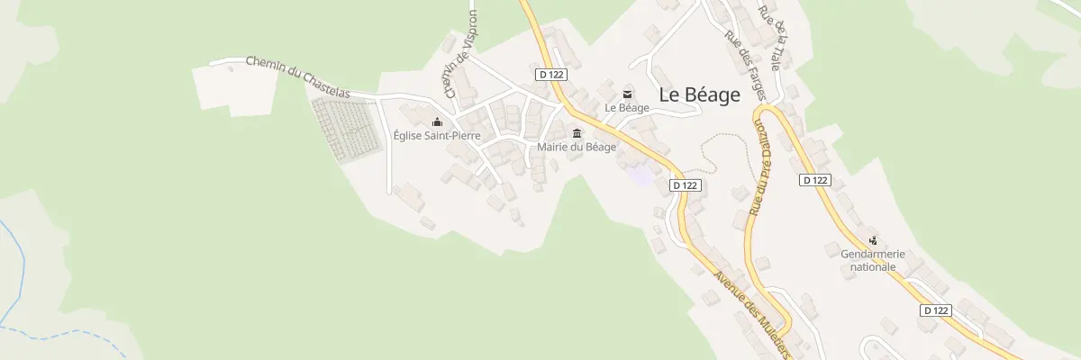 Plan du 5034 Le Village au Béage