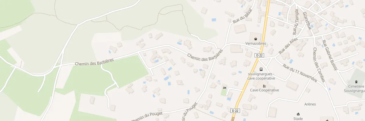 Plan du 51 Che des Barbières à Souvignargues