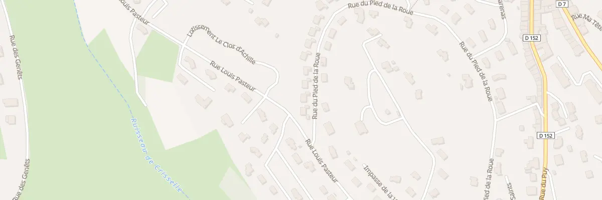 Plan du 75 Rue du Pied de la Roue à Yssingeaux