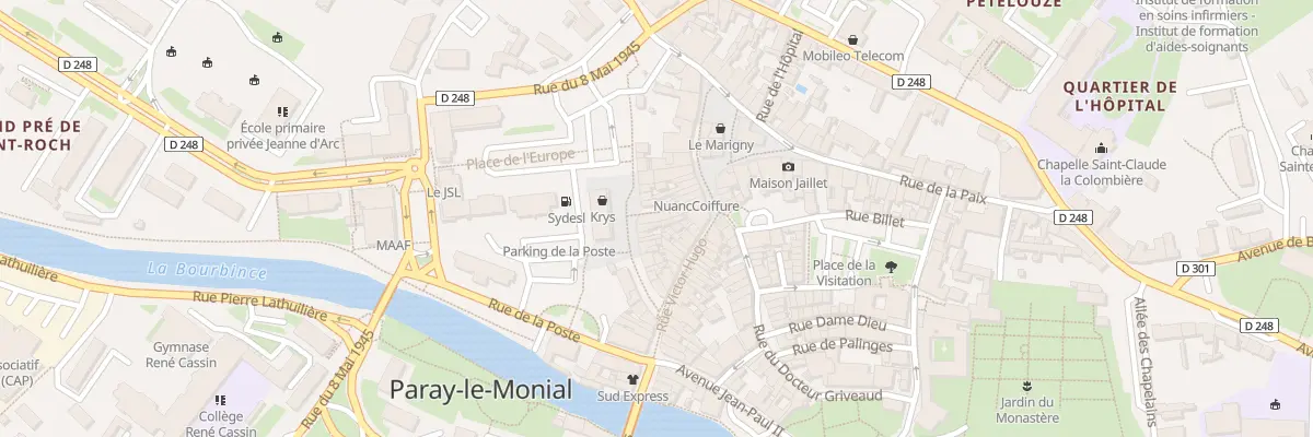 Plan du 5T Crs Jean Jaurès à Paray-le-Monial