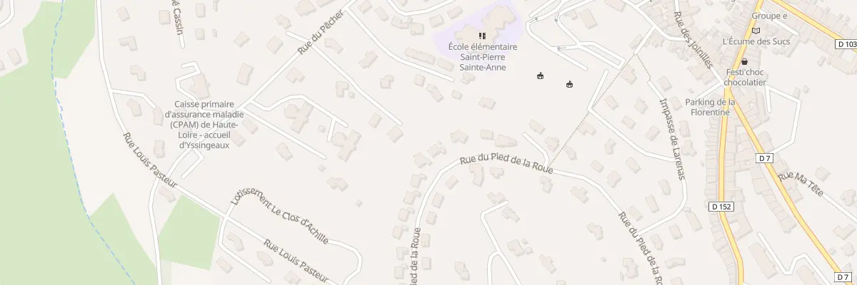 Plan du 235 Rue du Pied de la Roue à Yssingeaux