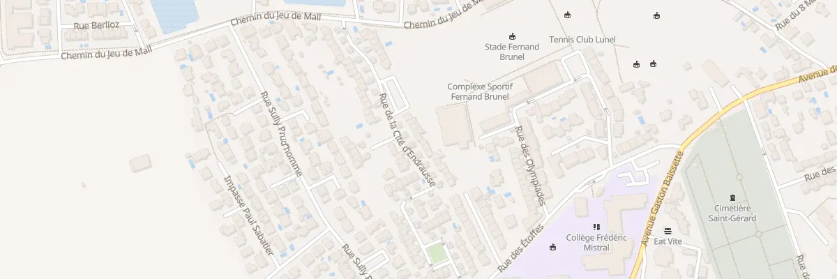 Plan du 185 Rue de la Cite d’Endrausse à Lunel