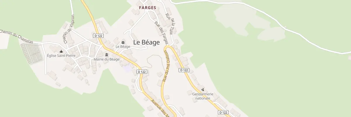 Plan du 5109 Le Village au Béage