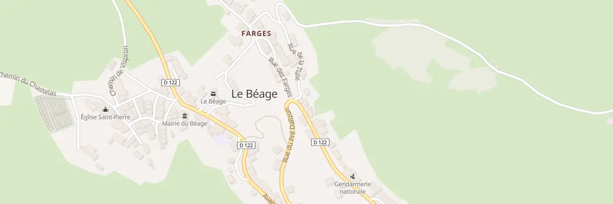 Plan du 5105 Hameau de Farges au Béage