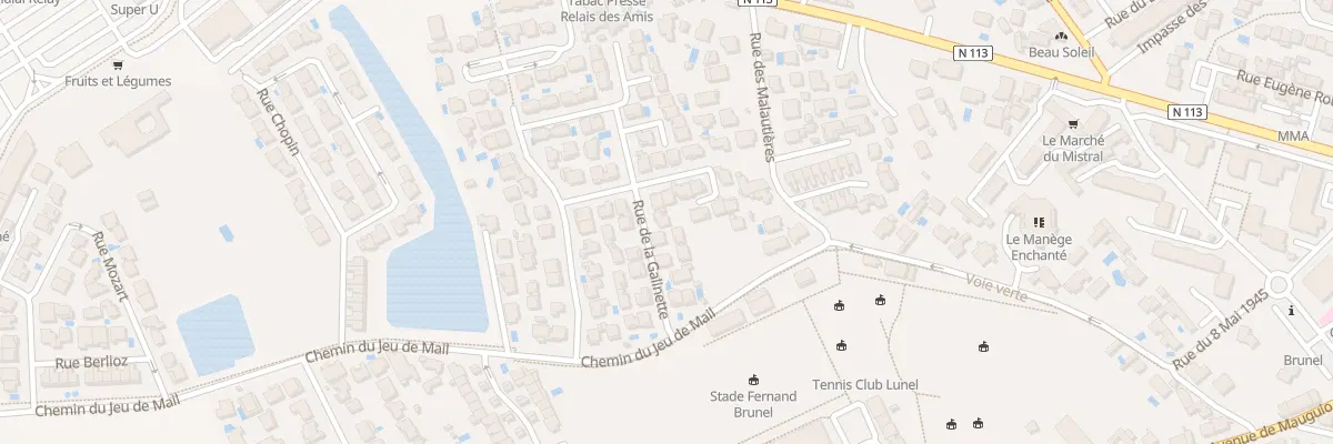 Plan du 190 Rue de la Galinette à Lunel