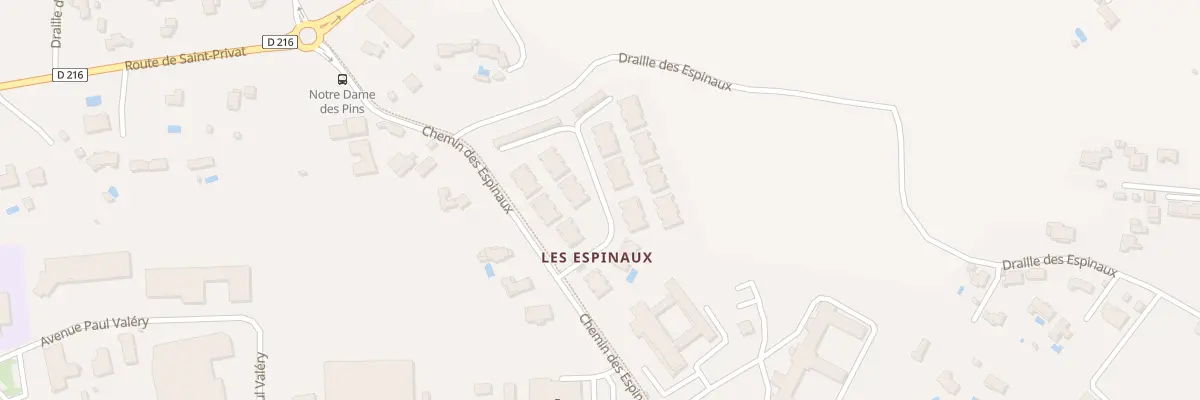 Plan du 15 Che des Espinaux à Saint-Privat-des-Vieux