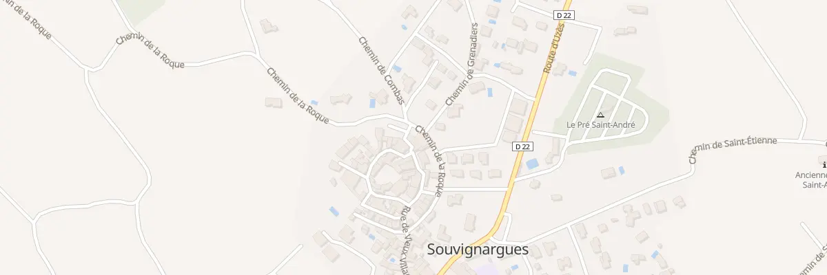 Plan du 13 Che de la Roque à Souvignargues