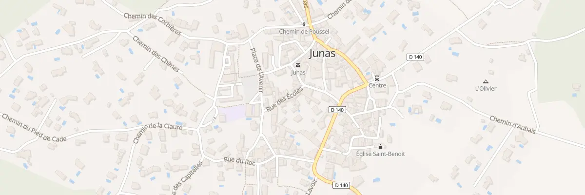 Plan du 1 Rue des Ecoles à Junas