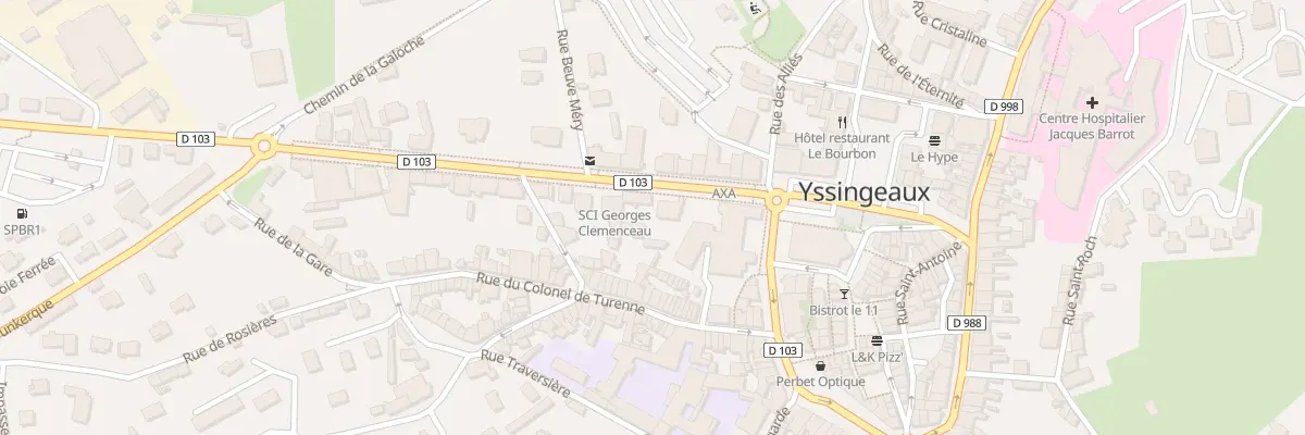 Plan du 3 Av Georges Clemenceau à Yssingeaux
