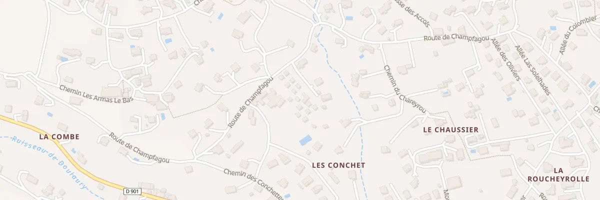 Plan du 999 Rte de Champfagou aux Vans