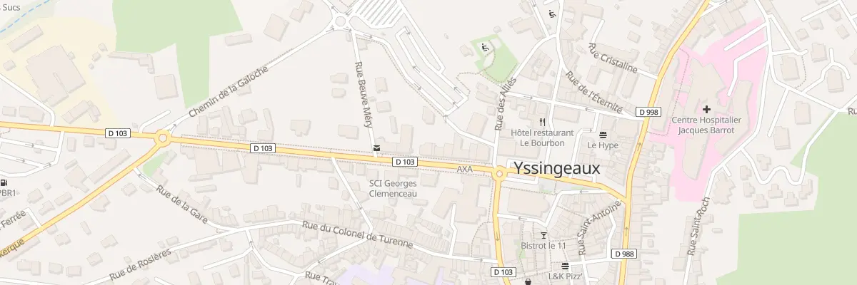 Plan du 14 Av Georges Clemenceau à Yssingeaux