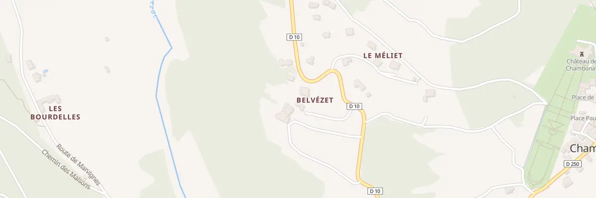 Plan du 5602 Che de Belvezet à Chambonas