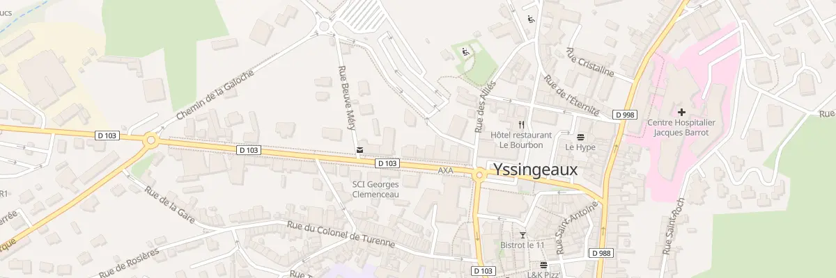 Plan du 12 Av Georges Clemenceau à Yssingeaux