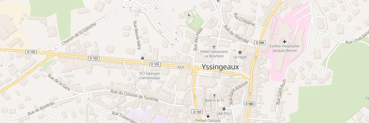 Plan du 4 Av Georges Clemenceau à Yssingeaux