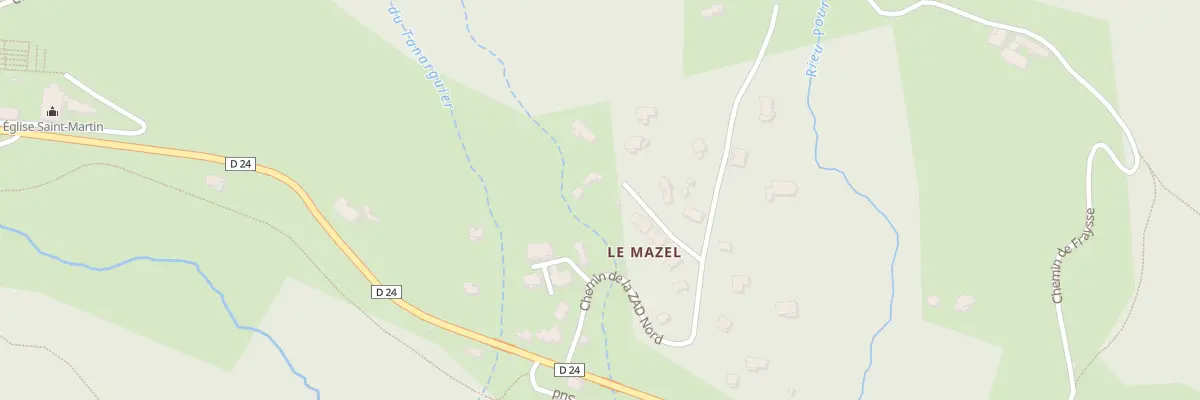 Plan du 5407 Le Mazel à Valgorge