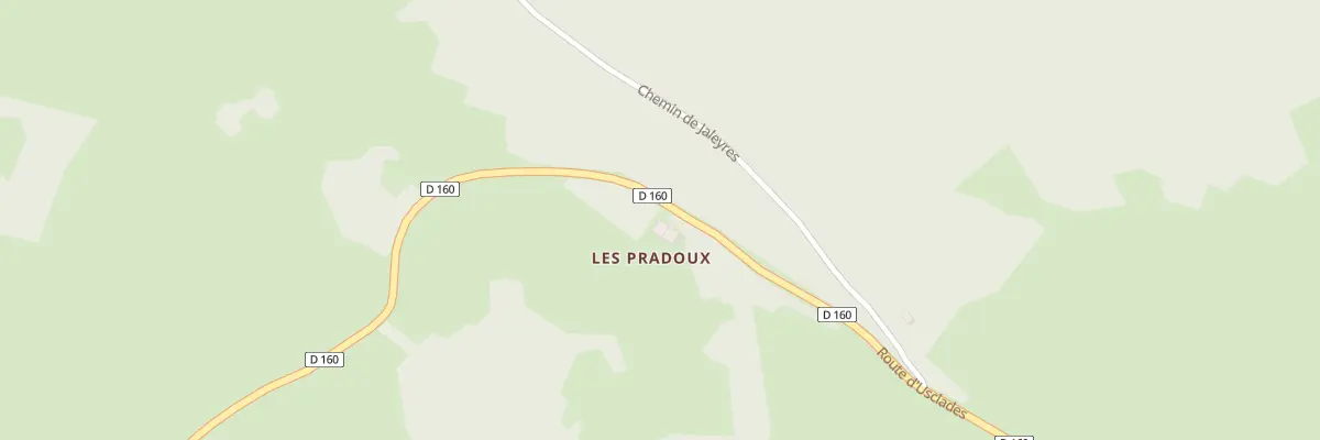 Plan du 5232 Les Pradoux à Cros-de-Géorand