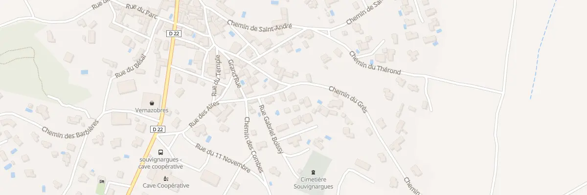 Plan du 1 Rue des Aires à Souvignargues