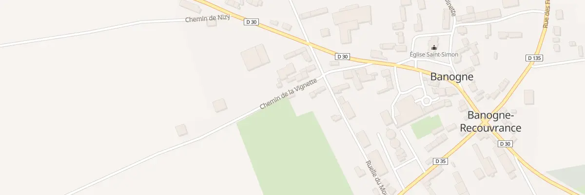 Plan du 1 Che de la Vignette à Banogne-Recouvrance