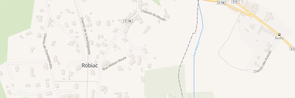 Plan du 5343 Robiac et Le Poujol à Robiac-Rochessadoule