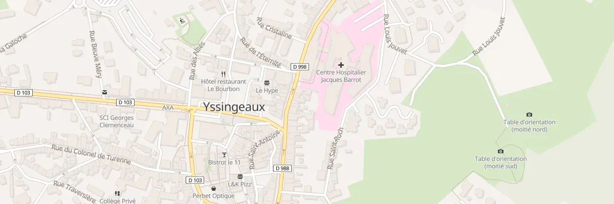Plan du 12 Av de la Marne à Yssingeaux