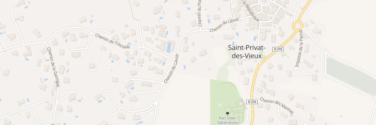 Plan du 17 Che du Lavoir à Saint-Privat-des-Vieux