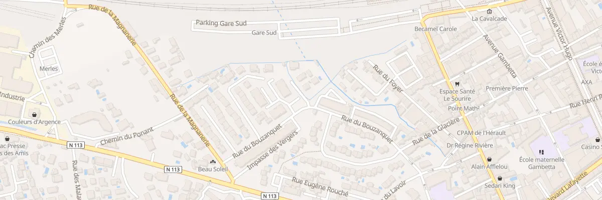 Plan du 381 Rue du Bouzanquet à Lunel