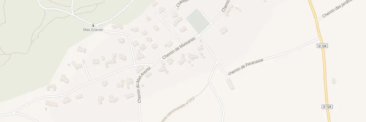 Plan du 409 Che de Massanes à Cassagnoles
