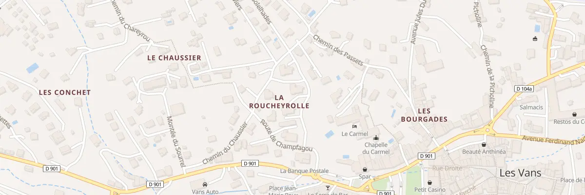 Plan du 248 Rte de Champfagou aux Vans