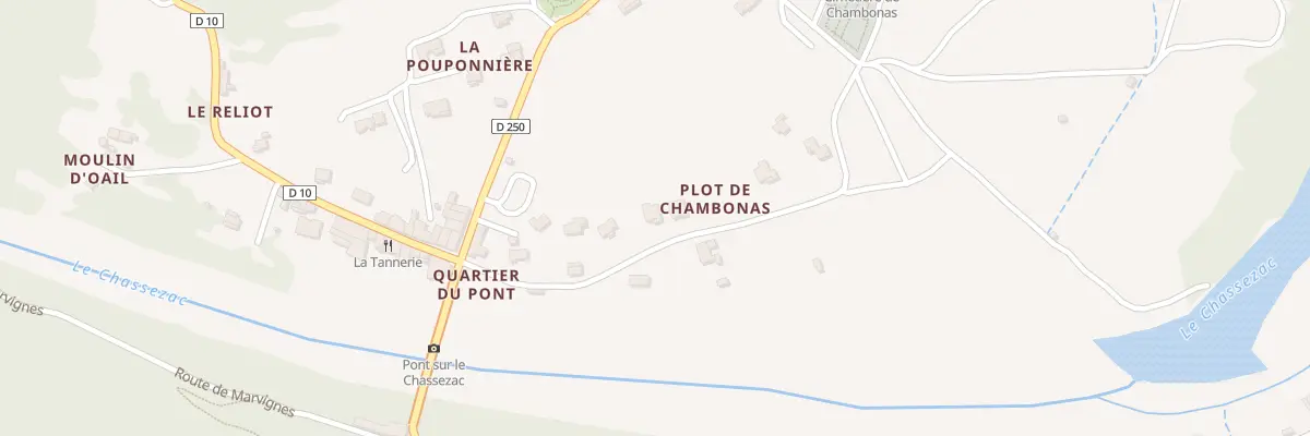 Plan du 5621 Le Plot à Chambonas