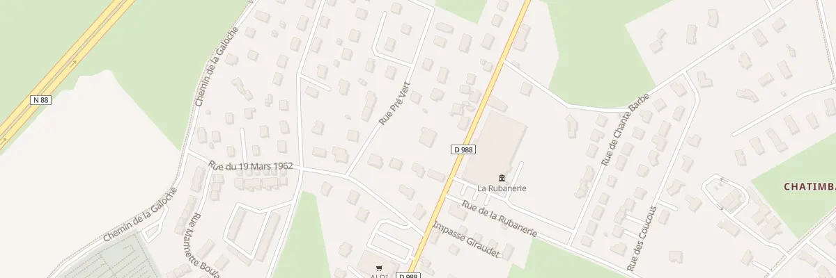 Plan du 19 Av du 8 Mai 1945 à Yssingeaux