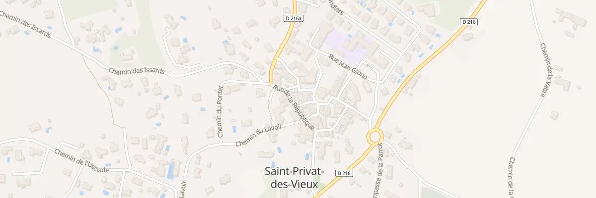 Plan du 1 Rue de l’Eglise à Saint-Privat-des-Vieux