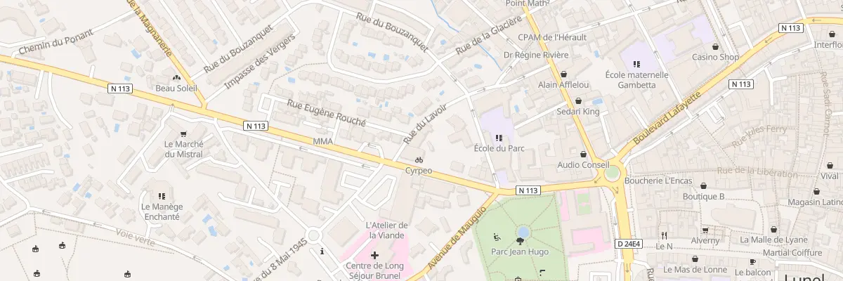 Plan du 190 Rue du Lavoir à Lunel