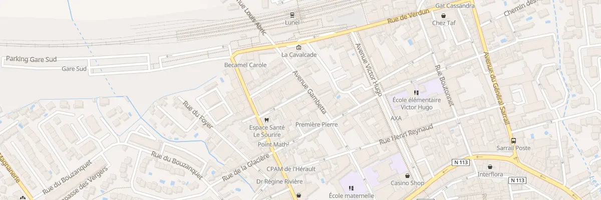 Plan du 8 Av Gambetta à Lunel