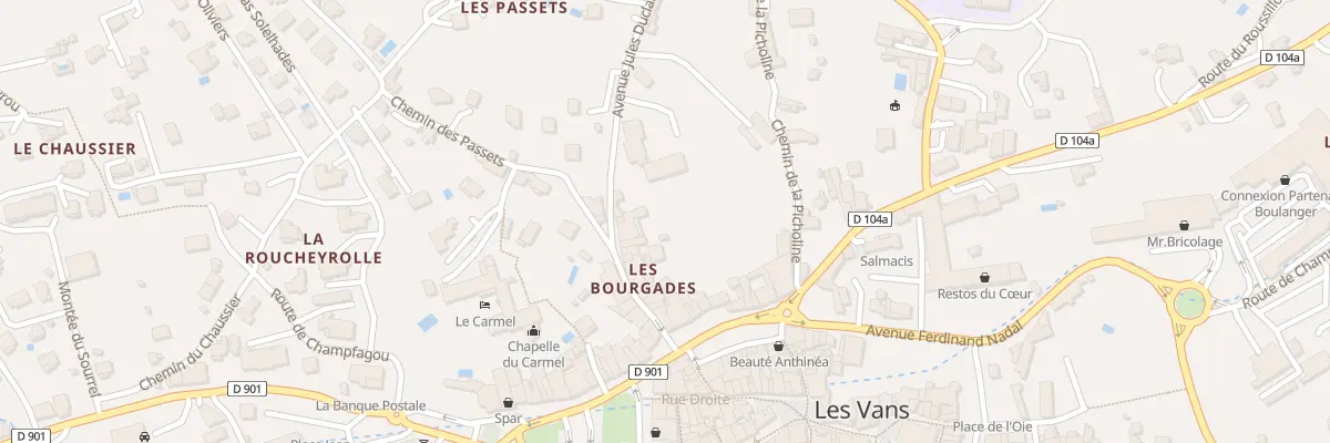 Plan du 22 Rue des Bourgades aux Vans