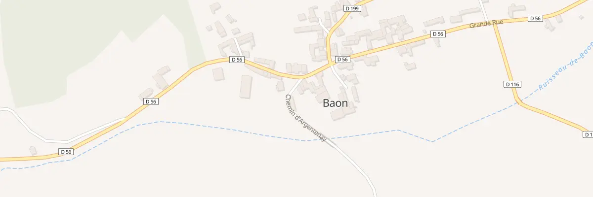 Plan du 1 Che d’Argentenay à Baon