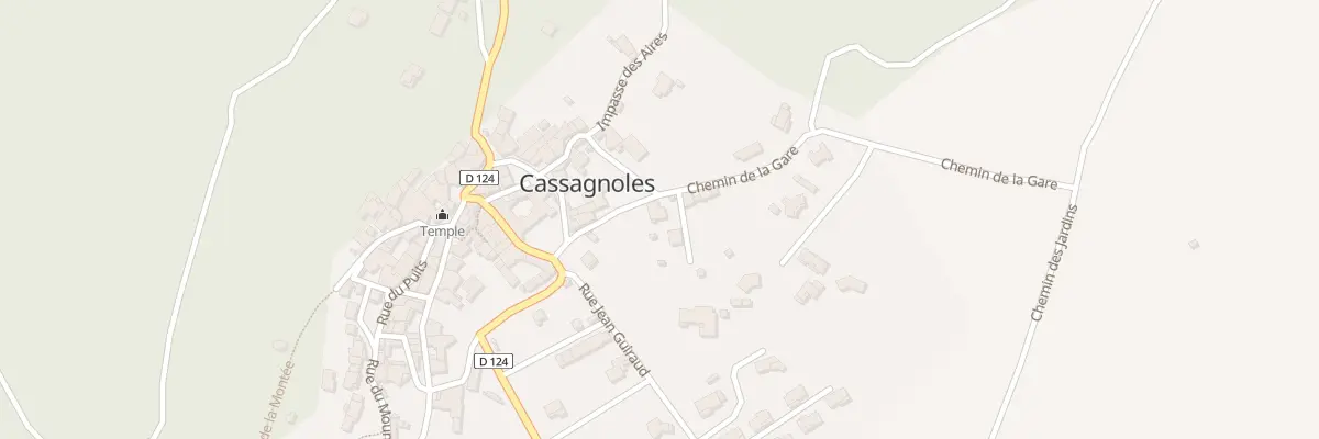 Plan du 64 Che de la Gare à Cassagnoles