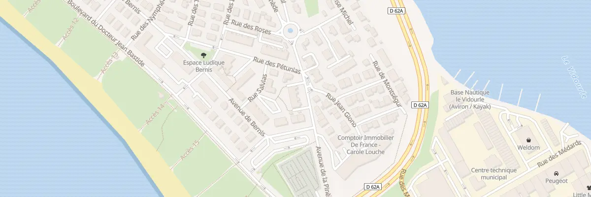 Plan du 65 Av de la Pinède au Grau-du-Roi